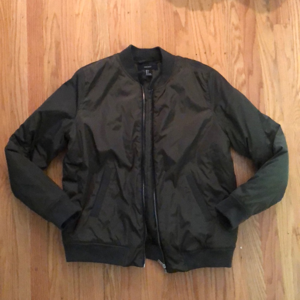 Olive green bomber jacket
